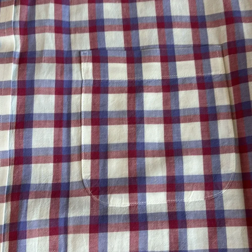 ((2 PIECE)) SAMUEL CREMIEUX MENS BUTTON DOWN SHIRTS CHECKERED SIZE XXL